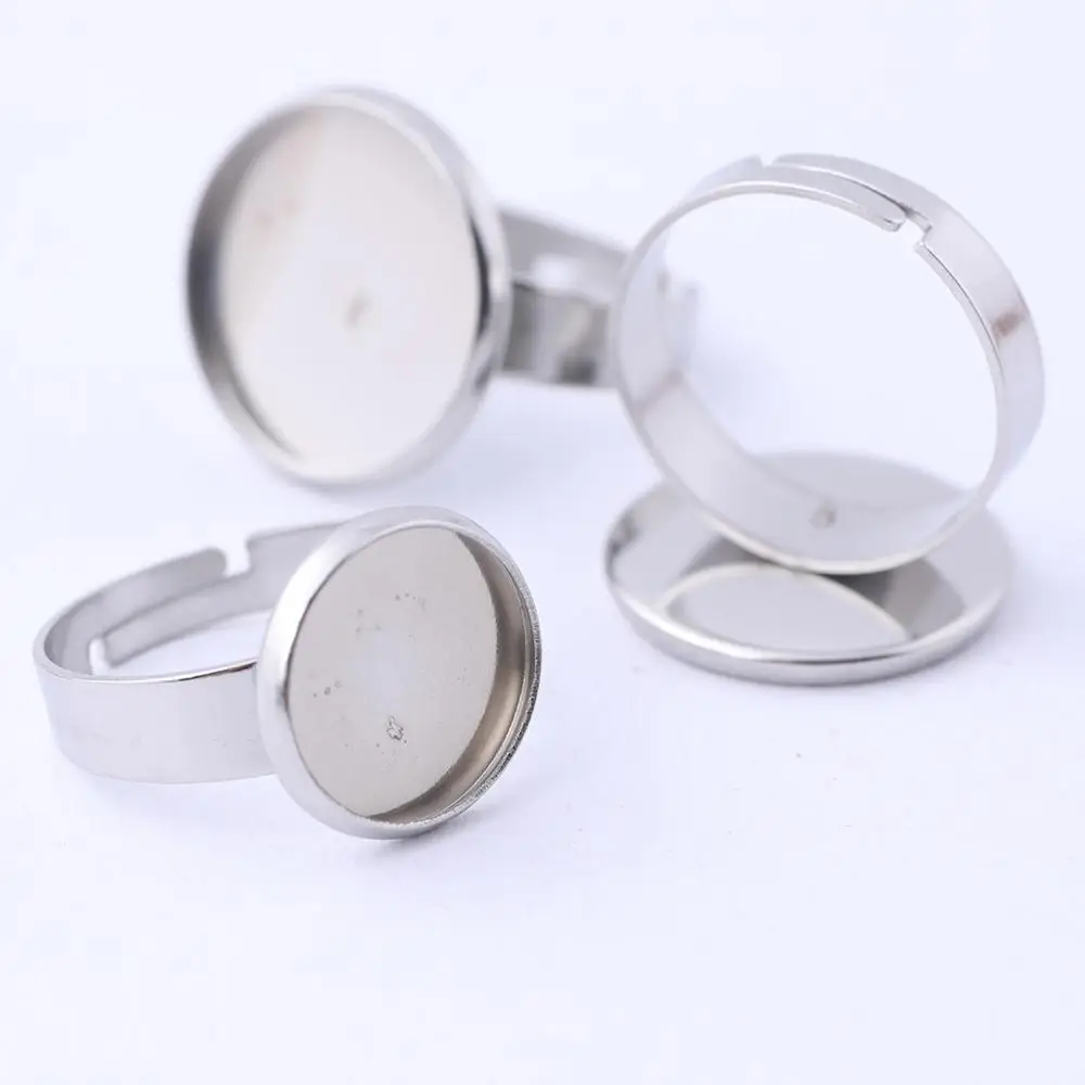 Onwear 20 шт. 10 мм 12 14 16 основание для кольца кабошона Настраиваемые заготовки из