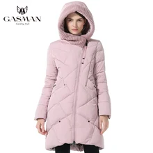 Gasman 2019 冬コレクションブランドファッション厚い女性の冬バイオダウンジャケットフード付き女性パーカーコートプラスサイズ 5XL 6XL 1702(China)