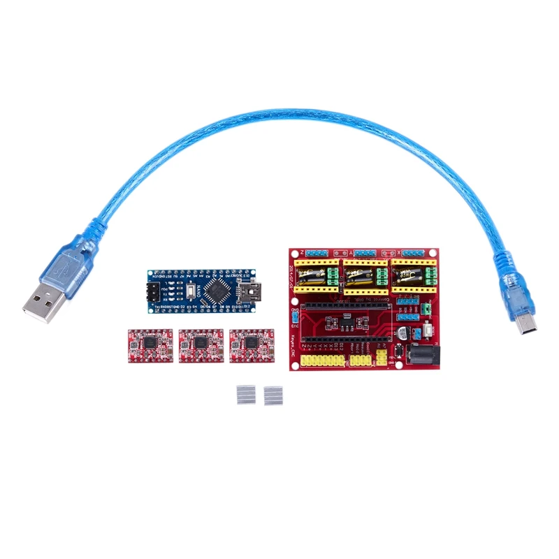 

Hot XD-1 x V4 CNC Shield Engraver 3D Printer Expansion Board A4988,Red