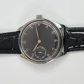 

Men's 42.5MM Mechanical Manual Chain Watch St6497 Sports Belt Black Dial 316L Stainless Steel Case Silver