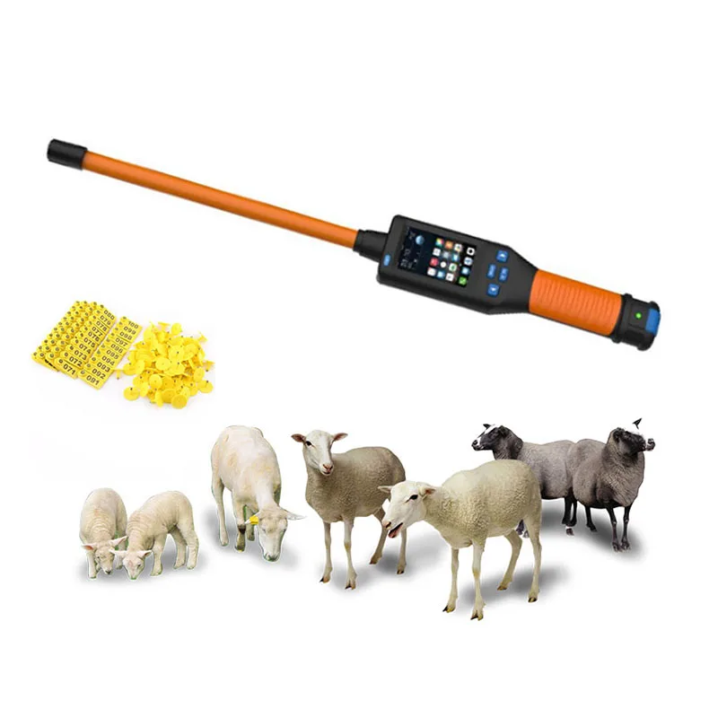 134.2Khz Lf HDX FDX-B RFID remote animal ear tag reader stick for livestock cattle sheep horse tracking scanner | Безопасность и