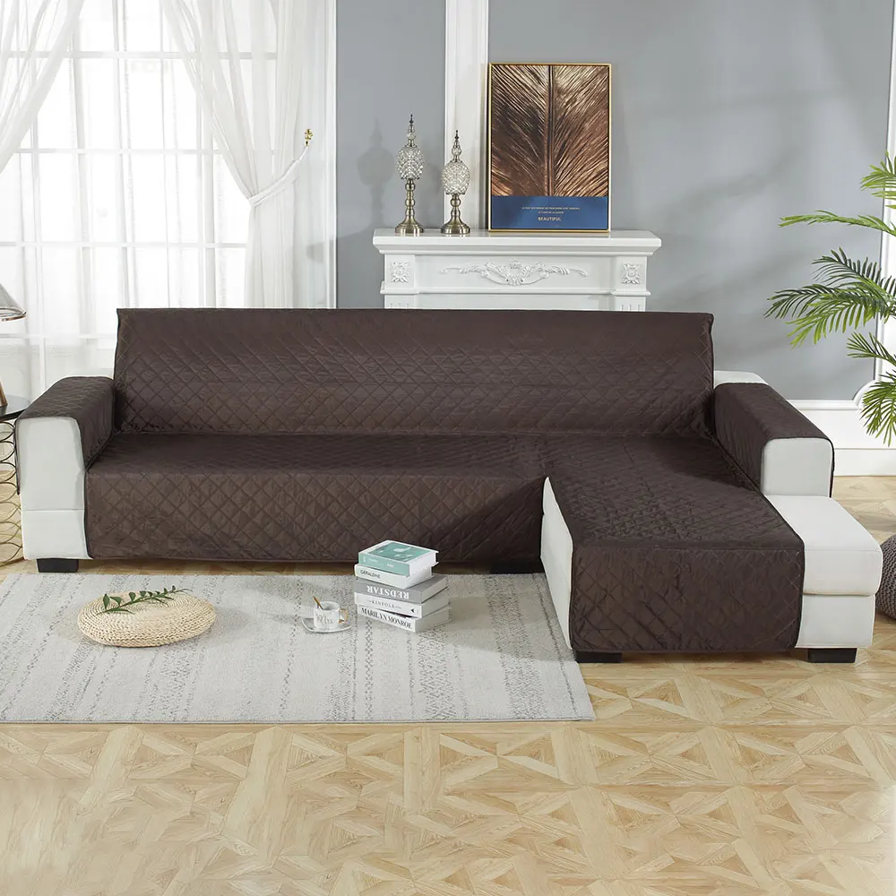 Waterproof Sofa Slipcover Non-slip Soft Sectional Couch Covers Pet Furniture Protector Slipcovers Right Left Arm Sofa Cover