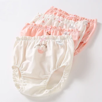 

3 Pcs/lot Princess Baby Girl Underwear Kids Pink Teen Panties Cotton Children Fruit Print Shorts Briefs for Toddler Baby Clothes