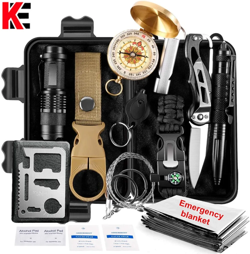 Outdoor survival kit set camping equipment Emergency