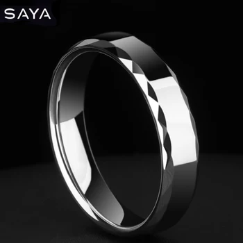 

5mm Width White Tungsten Carbide Ring for Men and Women High Polished Comfort Fit Band for Wedding, Customized