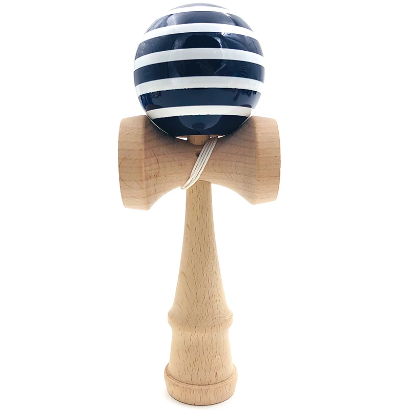 18 см, профессиональные деревянные игрушки Kendama в морскую полоску, искусственная краска, умелое жонглирование, мяч для снятия стресса, антистресс, Спорт на открытом воздухе для детей - Цвет: Navy Blue