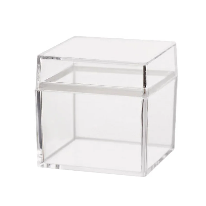 

12PCS 5CM Hollow Cube Transparent Plastic Candy Box Imitate Crystal Box Gift Boxes A Bag Package Candy Christmas