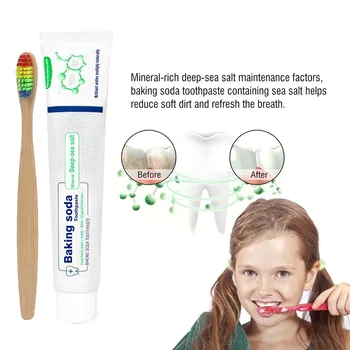 

Stain Removal Whitening Toothpaste Fight Bleeding Gums+Rainbow Toothbrush D300814