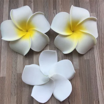 

10Pcs/lot Plumeria Hawaiian PE Foam Frangipani Artificial Flower Headdress Flowers Egg Flowers Wedding Decoration Party Supply