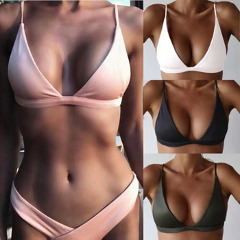 

Women Push-up Soft Bra Bandage Bikini Set Swimsuit Triangle Swimwear Bathing Swimming Top Bra