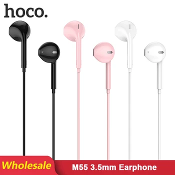 

HOCO M55 31 pcs/Lots Wholesale In Ear Earphone Earbud Control Wired Earphones Headset with Mic for iPhone 6 Samsung S6/ S6 Edge