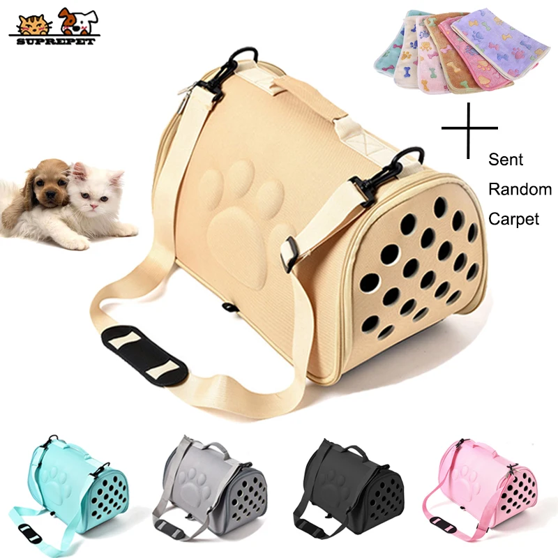 SUPREPET Pet Cat Carrier Dog Carrier Folding Pet Carrier for Cat Puppy EVA Big Space Pet Carrier Cage Puppy Crate Handbag gatos