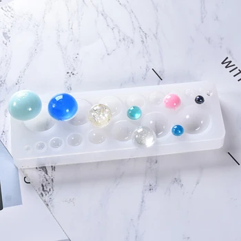 

1PCS DIY Epoxy Molds for Jewelry Making Silicone Half Round Pendant Resin Mold Craft