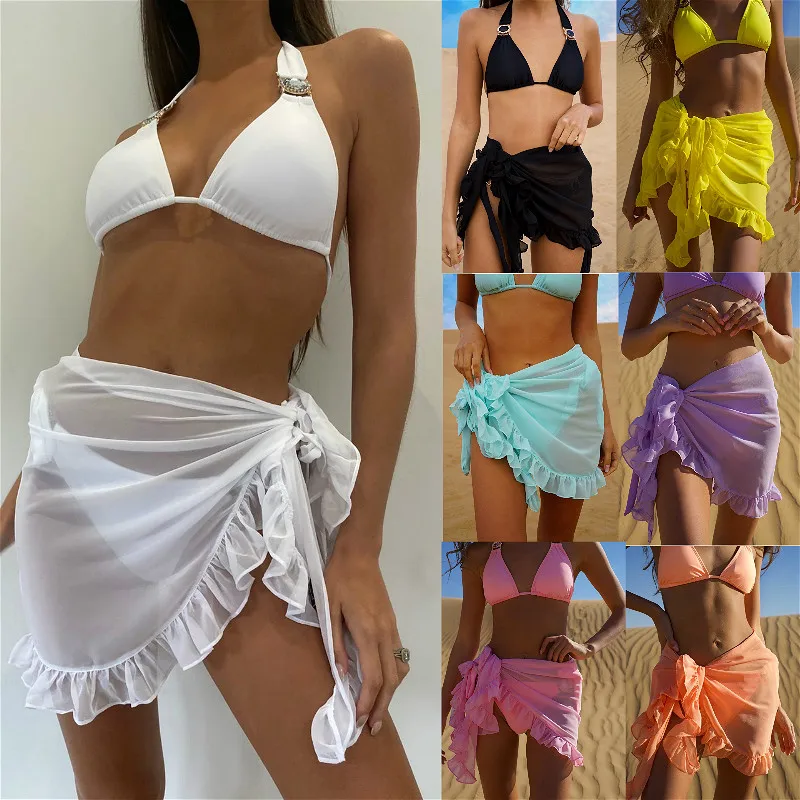 Women Swimsuit Bikini Cover Ups Skirt 