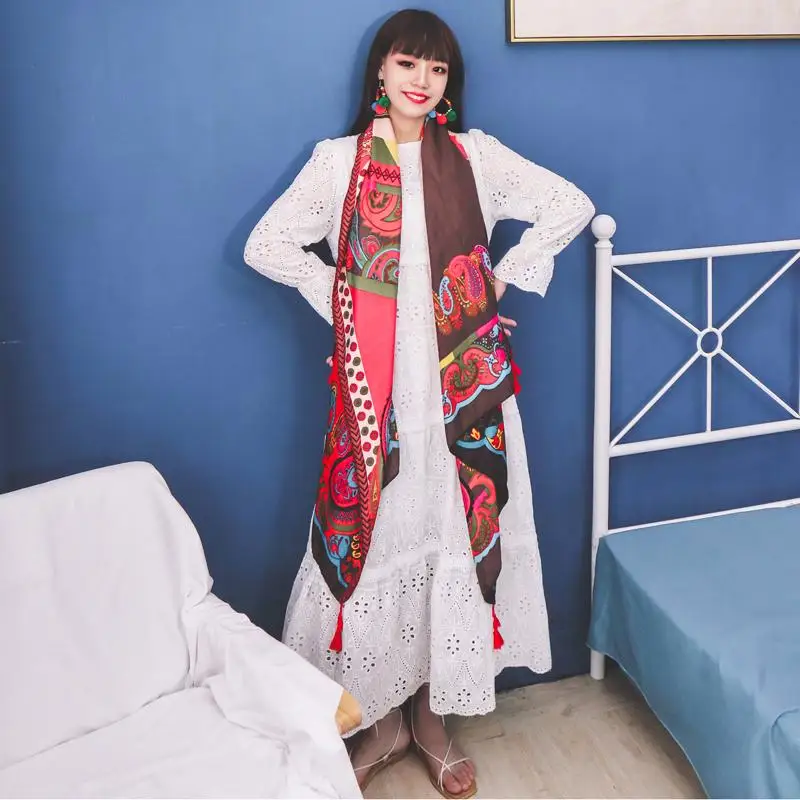 Video scene shooting high quality French embroidery, water soluble lace hollow-out long-sleeved dress three color