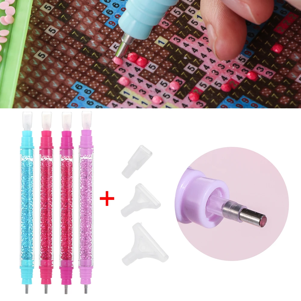 Crystal Double Head Point Drill Pen 5D Diamond Painting Pen DIY Arts Crafts Cross Stitch Embroidery Sewing Handmade Accessories