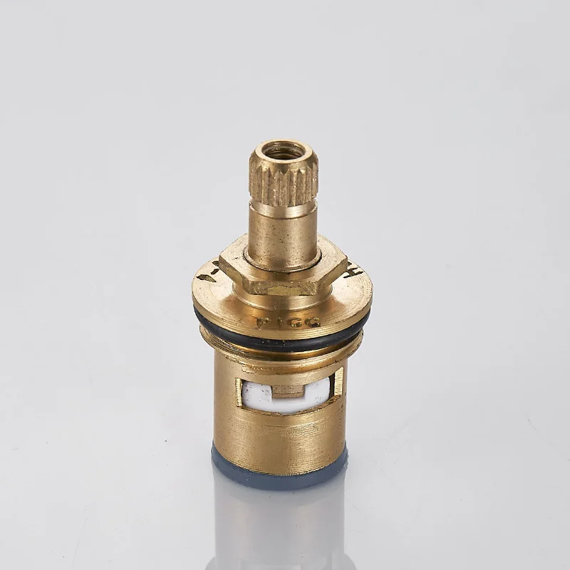 1/2 "Replacement Brass Ceramic Disc Tap Valve Quarter Turn Cartridges Gland Insert 20 Teeth Bathroom Faucet Accessories
