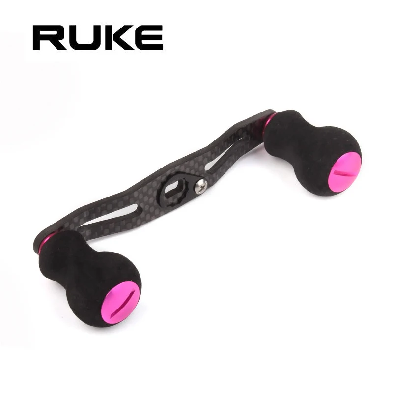 1pc fishing reel carbon handle whole length 105mm double rocker with Eva knob suit for D and S reel DIY accessory lighter