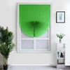 Green pleated blinds
