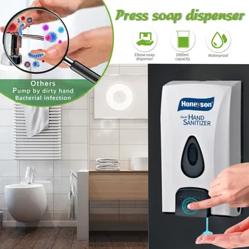 

Dispenser 1000ml Wall-Mount Automatic IR Sensor Touch-free Kitchen Soap Lotion Pump for Kitchen Bathroom#30