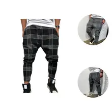 

Casual Men Pants Plaid Design Simple Men 3D Digital Printing Pants Sweatpants Trousers
