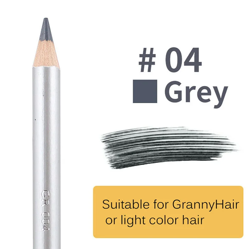 gray 5 цветов, Леопардовый карандаш для бровей, двойная головка, с кисточкой, водонепроницаемый, устойчивый к поту карандаш для бровей, SK88 - Цвет: gray