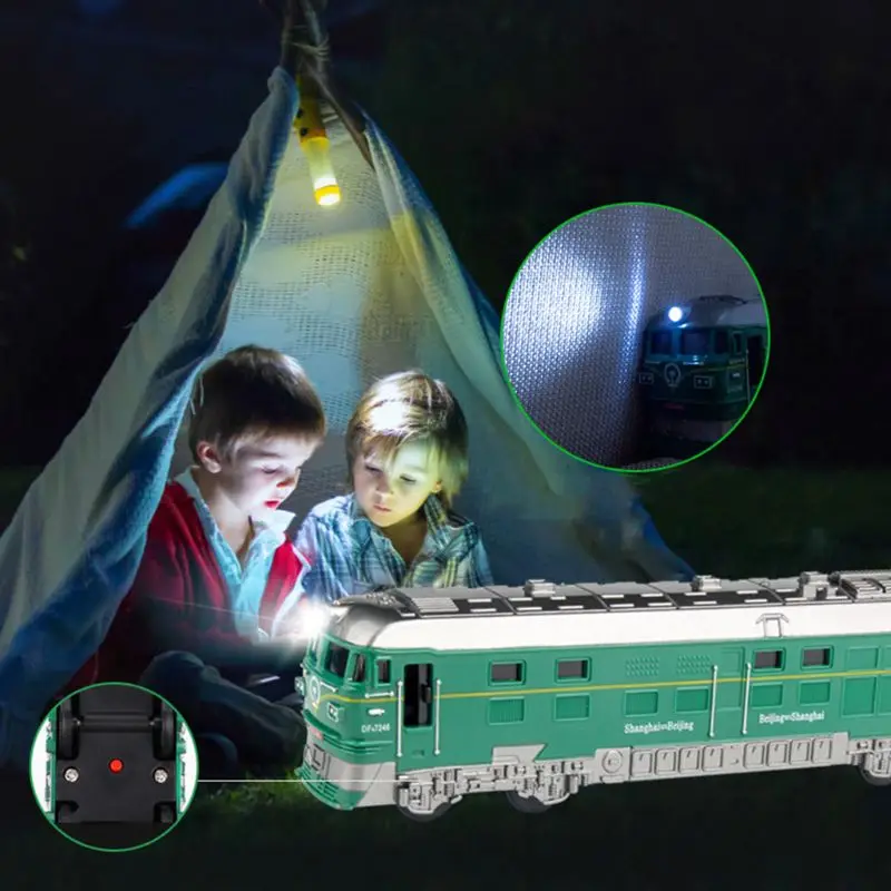 1: 87 Модель поезда из искусственного сплава локомотив игрушка звуковые огни QX2D