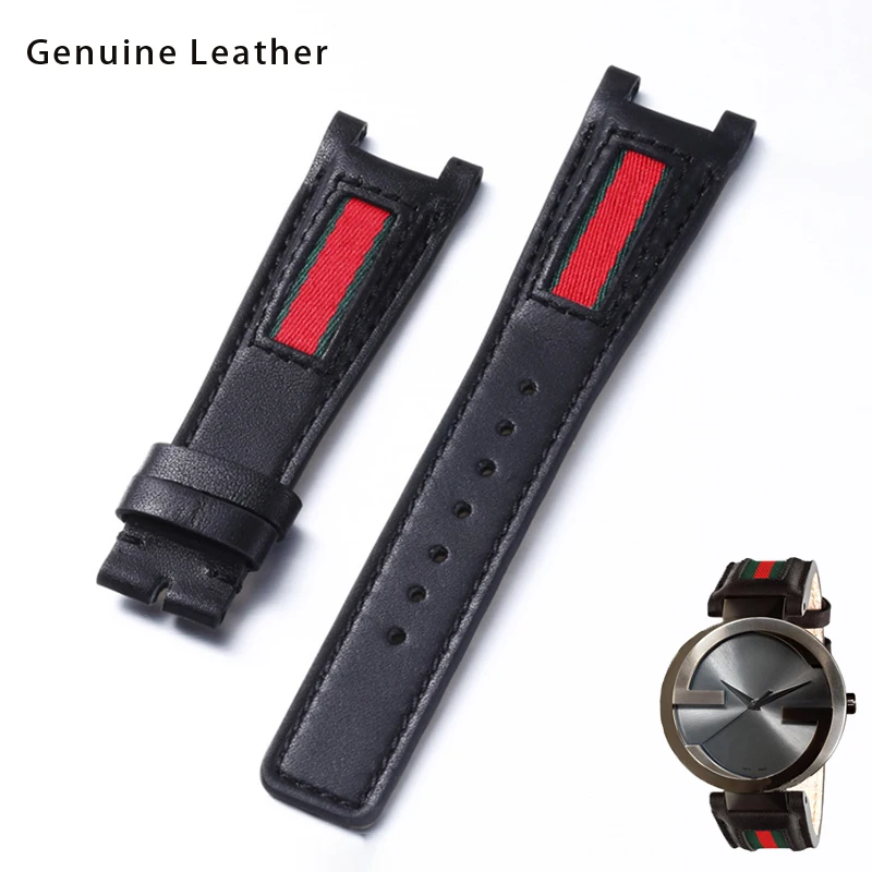 Genuine Leather Watch Strap For Gucci 
