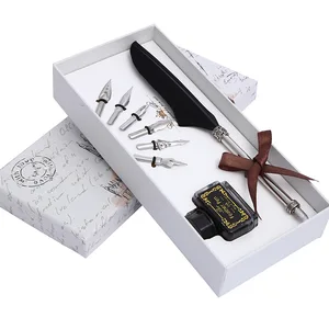 1 комплект в европейском стиле Стиль Ретро перьевая ручка набор Бизнес Подарочная авторучка, смоченной в чернила каллиграфическая ручка