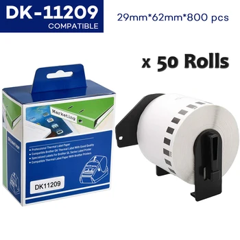 

50Rolls DK-1209 Compatible for Brother Labels DK-11209 DK 1209 DK 209 Die-Cut Standard Address Labels for QL570 QL700