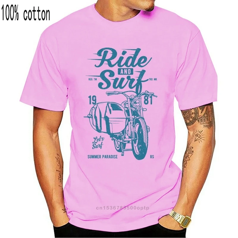 Футболка переключаемая Maglia Uomo с принтом Stampa Estiva Colorata Sidecar Ride и Surfer Мужская