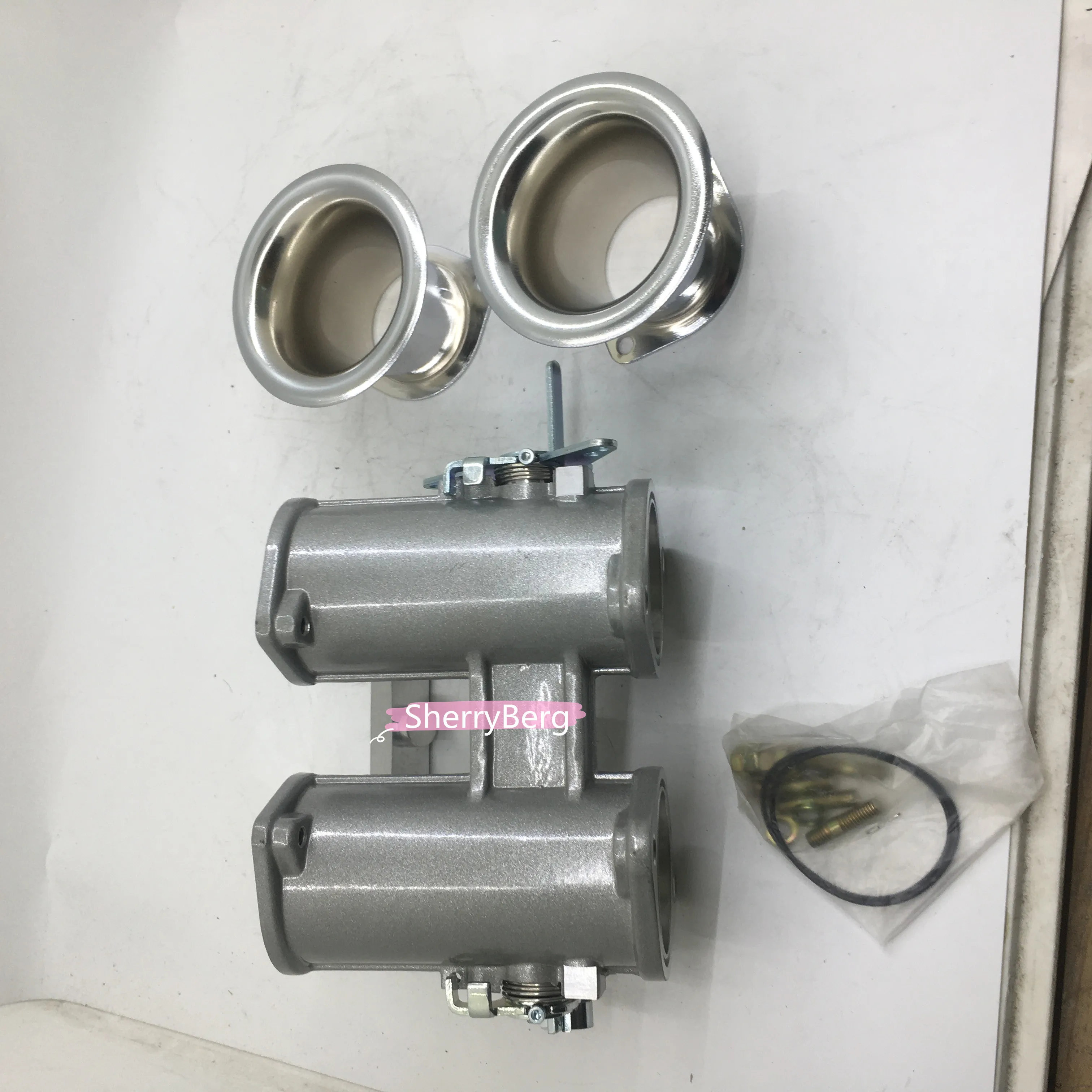 SherryBerg 48dcoe 48 dcoe 48mm DCOE 트윈 스로틀 바디, Weber/Dellorto/Solex DCOE/A 기화기용 연료 레일 에어혼 포함