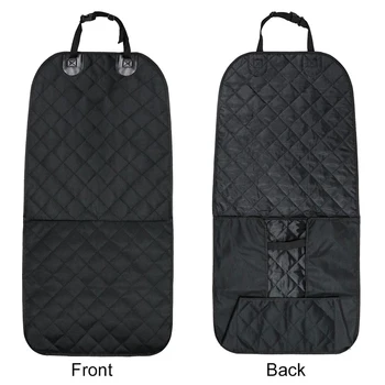 

Black Oxford Fabric Thickened Protection Buckle Design Adjustable Non Slip Front Seat Waterproof Universal Pet Car Mat
