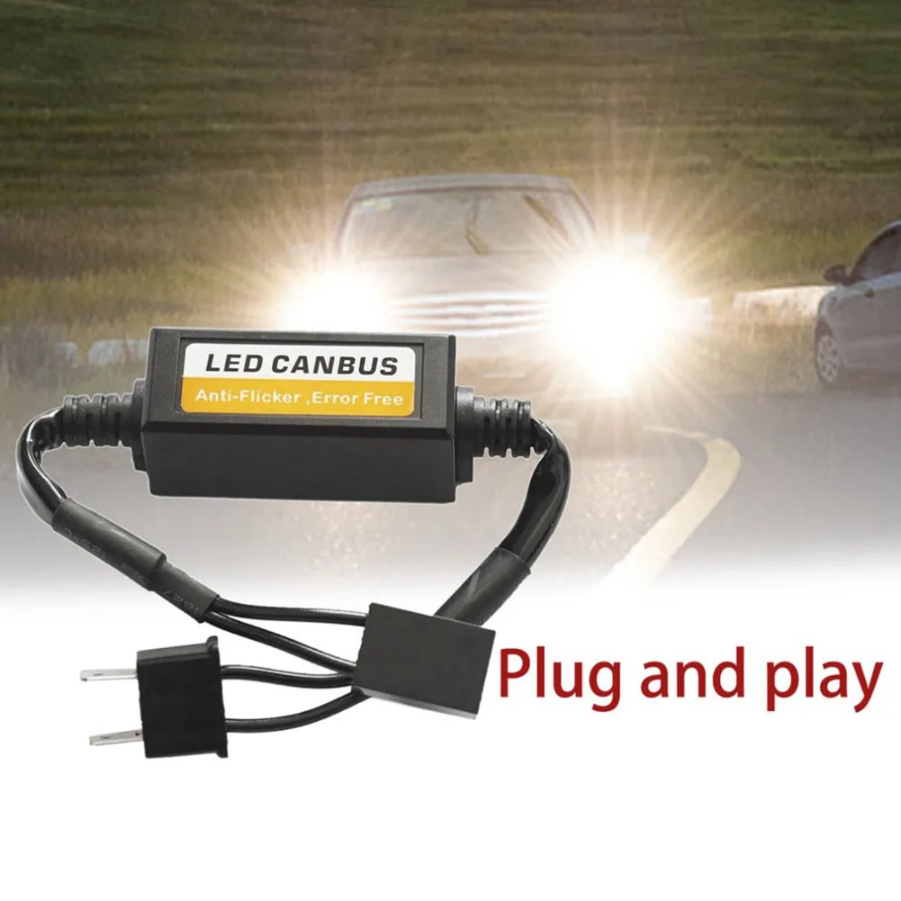 

2Pcs H7 LED Canbus Decoder Anti Hyper Blink Flash For Car Led Headlights H7 Warning Canceller Error Free Load Resister