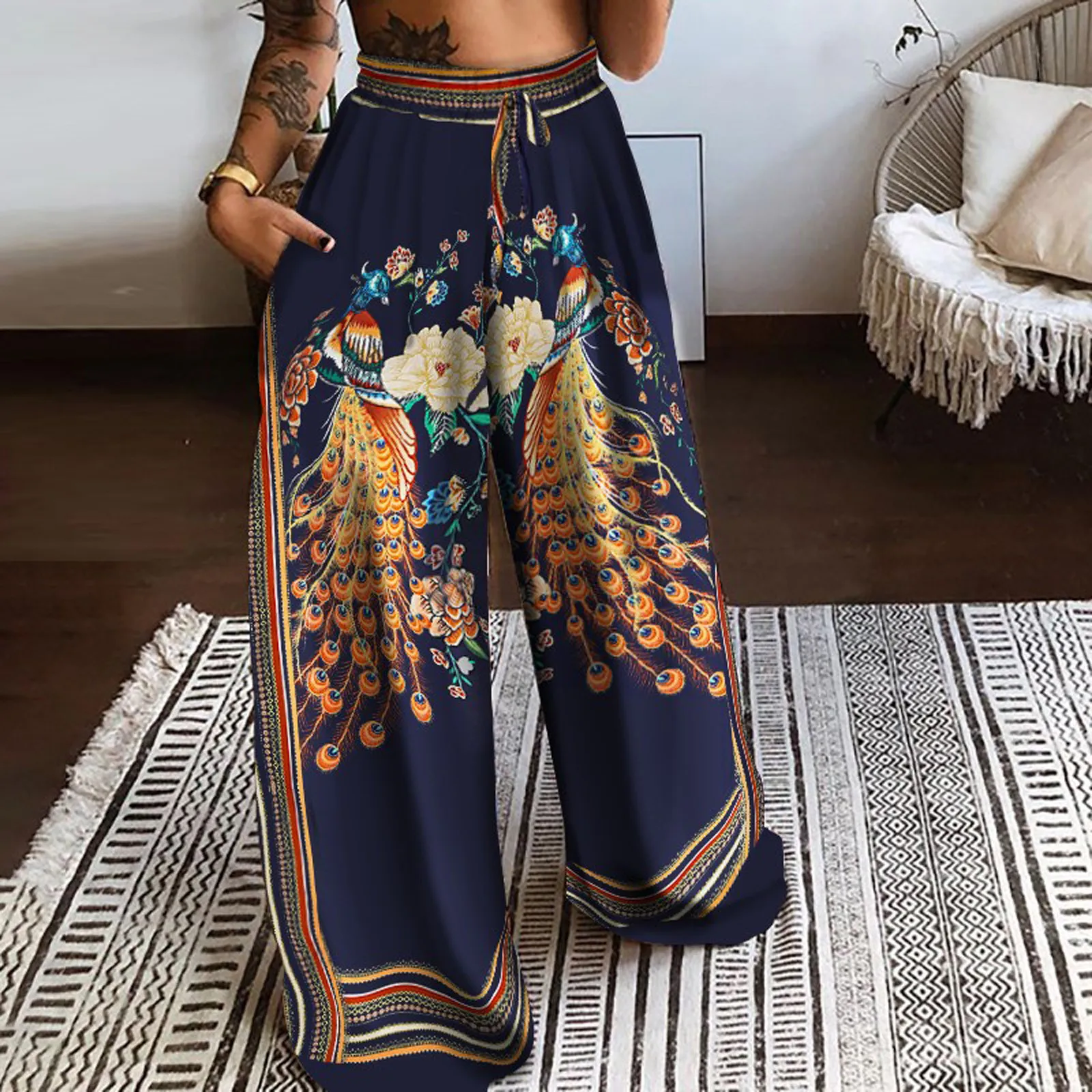 Women Vintage Totem Floral Print 
