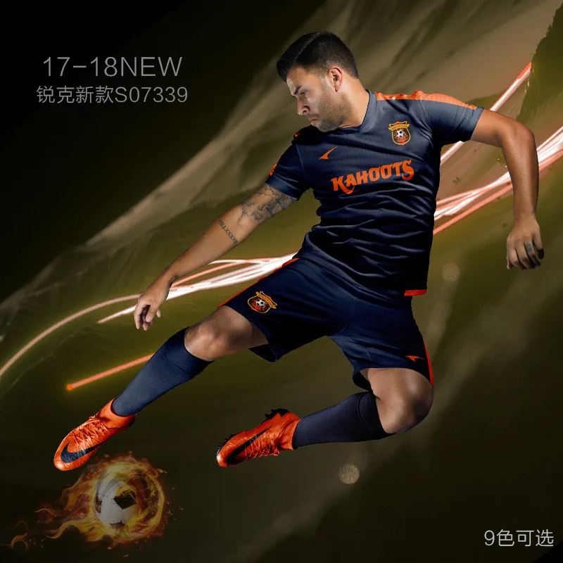 

New Style Soccer Uniform Training Suit Set Men's Shirt Customizable Light Board Team Children Adult Shirt Women's