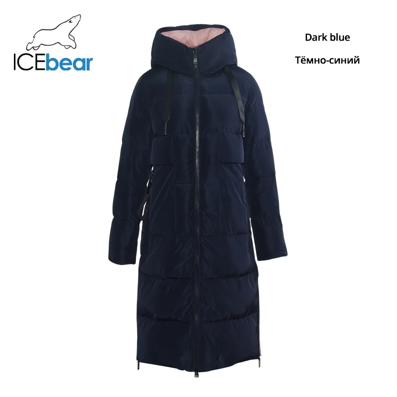 G425 ICEbear Новая зимняя Женская куртка высокое качество длинное женское пальто с капюшоном женские парки стильная женская брендовая одежда GWD19507I - Цвет: G425