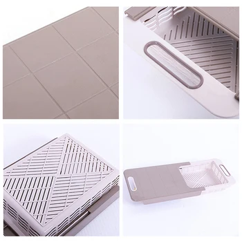 

Drain Basket Chopping Board Kitchen Detachable Multifunctional Easy Clean Telescopic Cutting Home Vegetable Meat Food Thickening