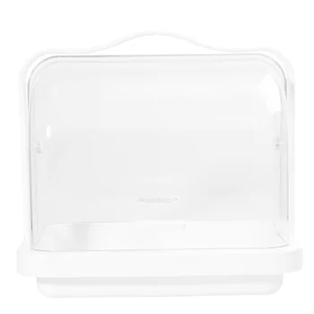 

1PC Transparent Cosmetics Storage Box Plastic Handle Portable Pill Box for Home Dorm Organization