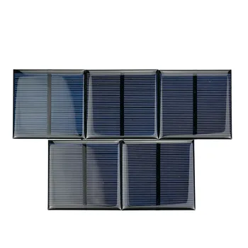 

SUNYIMA 5Pcs Polycrystalline Solar Panel 0.6W 5.5V 90mA small solar Cell PV module for mobile phone DIY Battery Charger 65*65mm