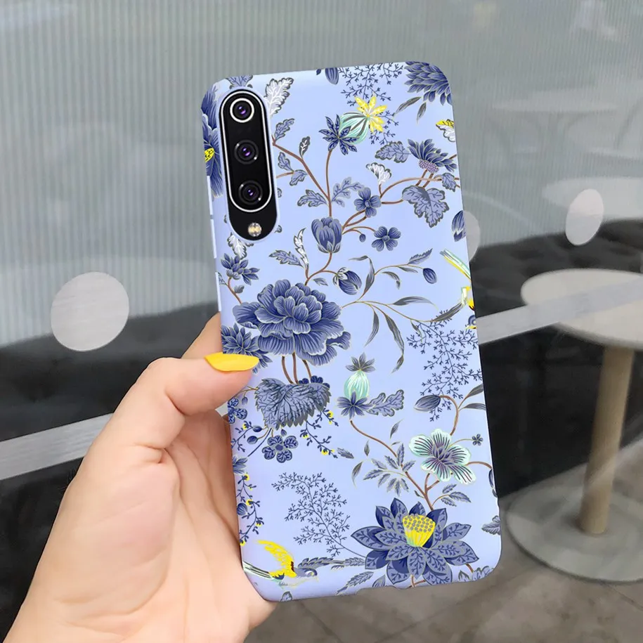 For Xiaomi Mi 9 SE Case New Liquid Silicone Matte Soft Lavender Flowers Protection Cover For Xiaomi Mi 9 Lite Mi9 SE Phone Cases iphone waterproof bag Cases & Covers