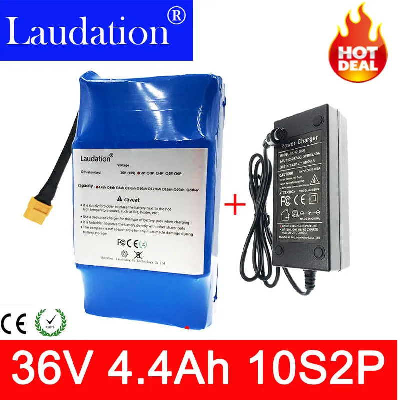 Сбалансированный скутер 36v 4.4ah литиевый, 10s2p 36v 4400mAh аккумулятор, аккумулятор автомобильный скутер, Встроенная защитная плата 18650 батарея
