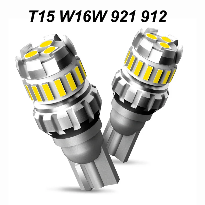2x W16W светодиодный P21W 921 T15 светодиодный Canbus обратный светильник для Volvo XC60 XC90 S80 S90 S60 V70 S40 V40 V50 XC70 V60 V90 C30 850 C70 XC 60 - Испускаемый цвет: T15 W16W 912 921