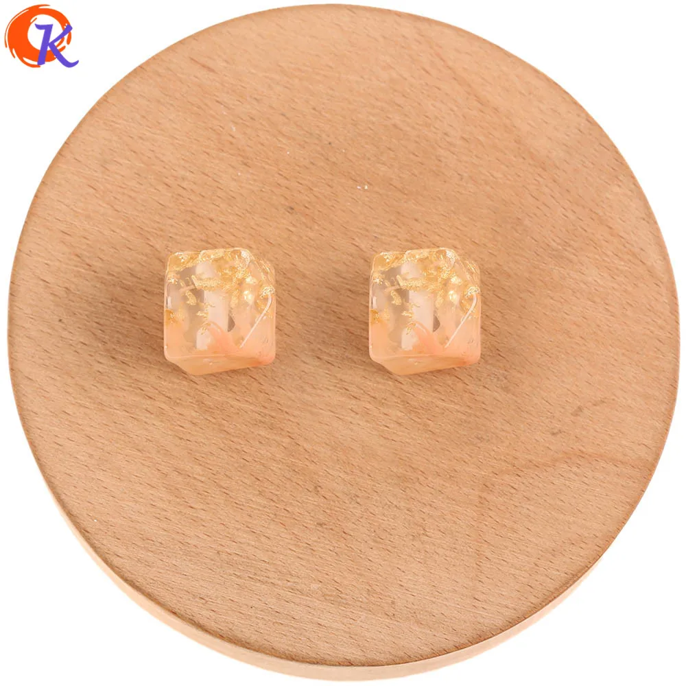 Coral Сердечный дизайн 16x16 мм 100 шт ювелирные изделия аксессуары/гранулы смолы/Блеск порошок в шарик/фурнитура для серег/ручная работа/бусинки "сделай сам" для изготовления - Цвет: Coral