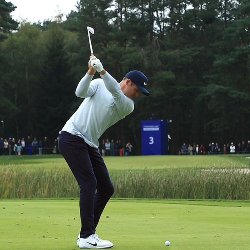 Grey pants golf outfit Clearance