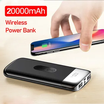 

20000mah Wireless Power Bank External Battery Bank Charger Powerbank Portable QI Wireless Charger for IPhone 8 Samsung Xiaomi