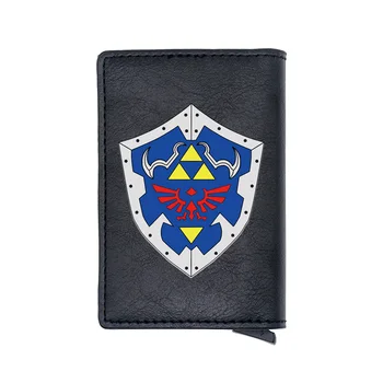 

Escudo The legend of Zelda Digital Printing Multifunction Leather Card Holder Wallet Men Women Casual Short Money Clip Gift