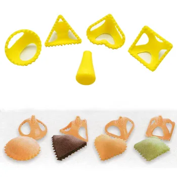 

DIY Fondant Egg Cake 5PCs Circle Heart Shape Triangular Square Cookie Pie Dumpling Egg Mold