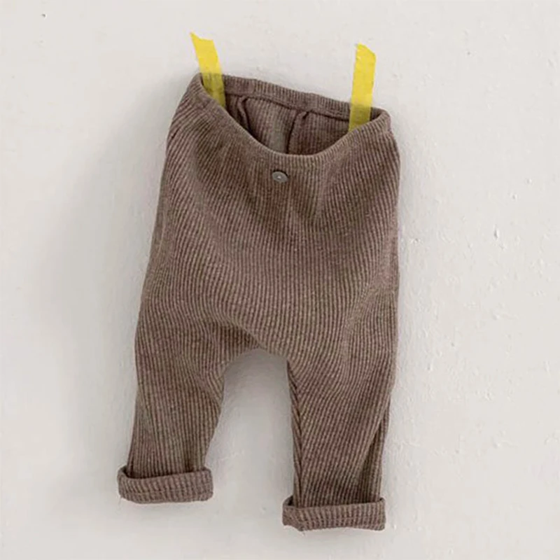 Вязанные штанишки для малышей, детские штаны на подгузник для маленьких мальчиков, Осенние тянущиеся леггинсы, штаны для маленьких девочек, детские штаны