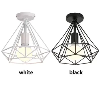 

E27 Iron Ceiling Lights Recessed Ceiling Lights Dreamlike Romantic HangLamp Retro Chandelier Dinning Room Black